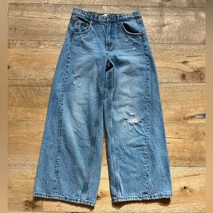 Kids Blue High Rise Jeans - Zara